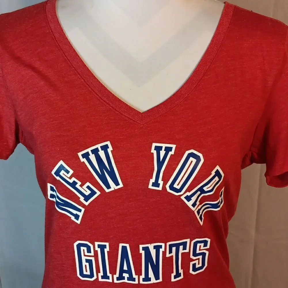 Nike NFL New York Giants Women's Red V-Neck Tee